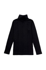 Panel ribbed turtleneck Tee - BLACK (834C)