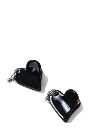 Piercing Heart Hair Clips-2 Piece Set / BLACK(hp11525)