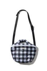 RECYCLED POLYESTER WAIST BAG - BLACK GINGHAM (26SMM1301)