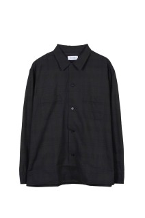 MADRAS DYDE SHIRT / BLACK