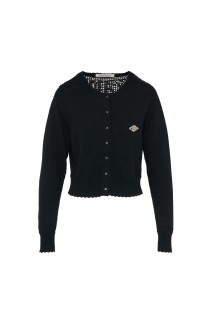 Cupid in HEAVEN crochet knit cardigan - Black (TD-26SS-KN52)