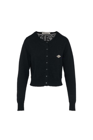 Cupid in HEAVEN crochet knit cardigan - Black (TD-26SS-KN52)