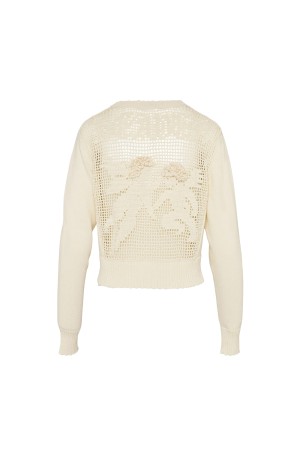 Cupid in HEAVEN crochet knit cardigan - Ivory (TD-26SS-KN52)