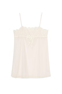 lazy ribbon sheer camisole - Ivory (TD-26SS-TP51)