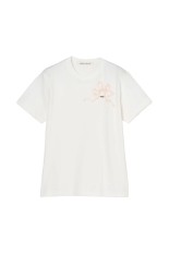 velvet lazy ribbon T-shirt - White (TD-26SS-PO56)