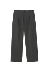One Tuck Straight Wool Pants - CHARCOAL GRAY (GL75753)