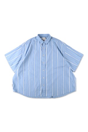 COTTON STRIPE SS SHIRT - Sax (SFCSS26S09)