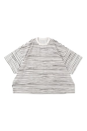 SUPER BIG 90’S SIDE STRIPE SS TEE - White-Black (SFCSS26CS05)