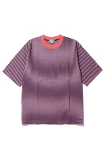 Union Short-Sleeve Striped Tee - Coral / Dusty Mint (6275-4036)
