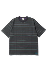 Union Short-Sleeve Striped Tee - Charcoal / Periwinkle (6275-4036)