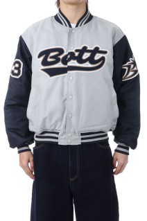 Nylon Varsity Jacket - Grey