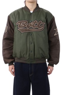 Nylon Varsity Jacket - Olive