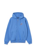 B Logo Zip Hoodie - Cobalt