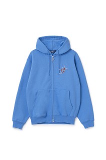 B Logo Zip Hoodie - Cobalt