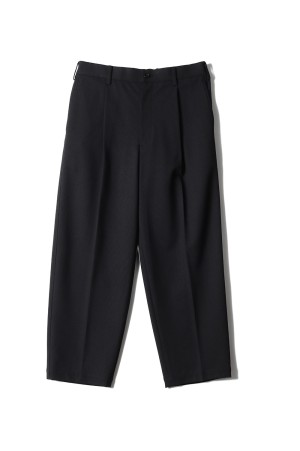 SIDOGRAS Melange Ponte Wide Tapered Slacks - BLACK (GM254-40051)