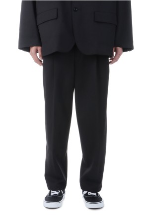 SIDOGRAS Melange Ponte Wide Tapered Slacks - BLACK (GM254-40051)