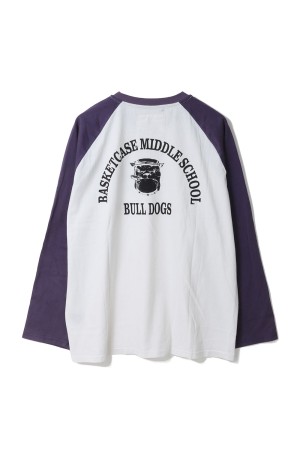 BULLDOG, raglan / PURPLE/WHITE