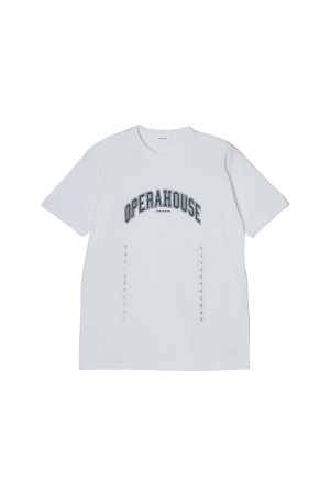 OPERAHOUSE Short Sleeve T-shirt  - White x Gray (CT-26077)