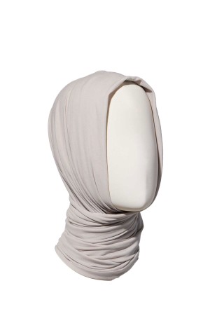 stretch layered hijab - Gray (M266AC12)