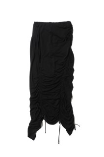 stretch layered skirt - Black (M266SK07)