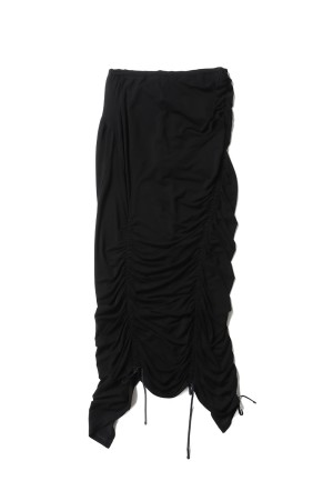 stretch layered skirt - Black (M266SK07)