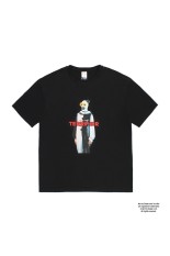 TERRIFIER / WASHED HEAVY WEIGHT CREW NECK T-SHIRT ( TYPE-2 ) / BLACK (TERRIFIER-WM-WT06)