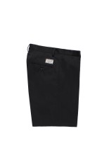 DOUBLE PLEATED CHINO SHORT TROUSERS / BLACK (26SS-WMP-PT13)