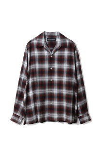 OMBRE CHECK OPEN COLLAR SHIRT L/S ( TYPE-1 ) / GRAY (26SS-WMS-OC11)