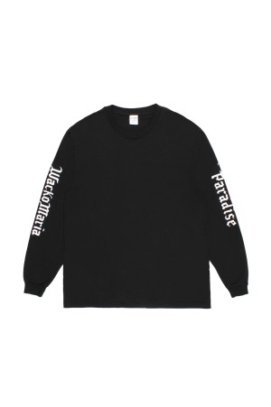 WASHED HEAVY WEIGHT CREW NECK LONG SLEEVE T-SHIRT ( TYPE-1 ) / BLACK (26SS-WMT-LT03)