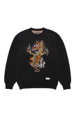 TIM LEHI / JACQUARD SWEATER / BLACK (26SS-WMK-KN07)