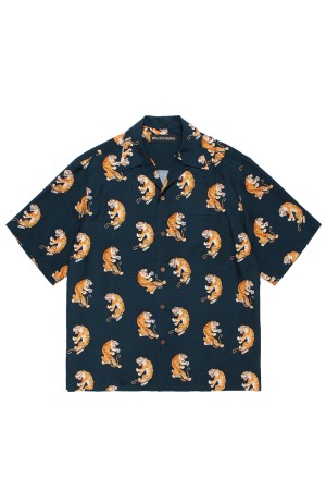 TIM LEHI / HAWAIIAN SHIRT S/S ( TYPE-2 ) / NAVY (26SS-WMS-HI04)