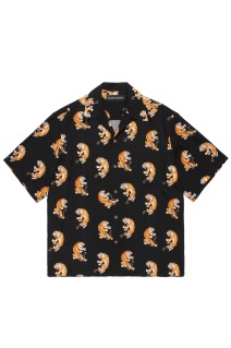 TIM LEHI / HAWAIIAN SHIRT S/S ( TYPE-2 ) / BLACK (26SS-WMS-HI04)