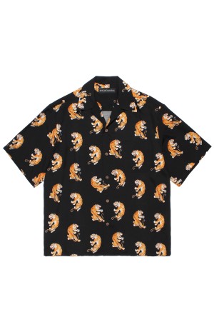 TIM LEHI / HAWAIIAN SHIRT S/S ( TYPE-2 ) / BLACK (26SS-WMS-HI04)