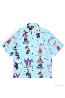 UFC / S/S HAWAIIAN SHIRT ( TYPE-1 ) / BLUE (UFC-WM-HI01)