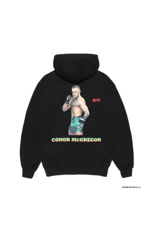 UFC / HEAVY WEIGHT FULL ZIP HOODED SWEAT SHIRT ( TYPE-2 ) / BLACK (UFC-WM-SS02)