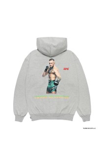 UFC / HEAVY WEIGHT FULL ZIP HOODED SWEAT SHIRT ( TYPE-2 ) / GRAY (UFC-WM-SS02)