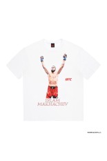 UFC / WASHED HEAVY WEIGHT CREW NECK T-SHIRT ( TYPE-1 ) / WHITE (UFC-WM-WT01)