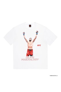 UFC / WASHED HEAVY WEIGHT CREW NECK T-SHIRT ( TYPE-1 ) / WHITE (UFC-WM-WT01)