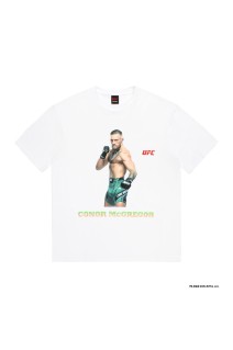 UFC / WASHED HEAVY WEIGHT CREW NECK T-SHIRT ( TYPE-2 ) / WHITE (UFC-WM-WT02)