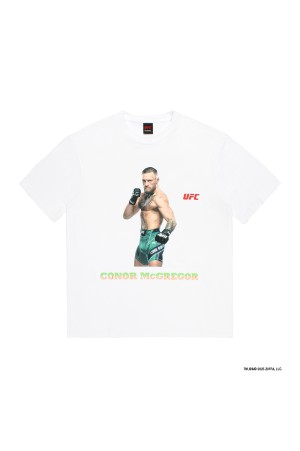 UFC / WASHED HEAVY WEIGHT CREW NECK T-SHIRT ( TYPE-2 ) / WHITE (UFC-WM-WT02)