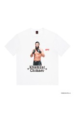 UFC / WASHED HEAVY WEIGHT CREW NECK T-SHIRT ( TYPE-3 ) / WHITE (UFC-WM-WT03)