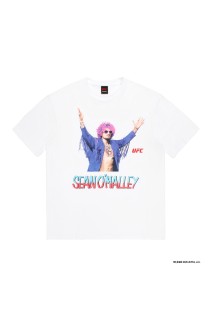 UFC / WASHED HEAVY WEIGHT CREW NECK T-SHIRT ( TYPE-4 ) / WHITE (UFC-WM-WT04)