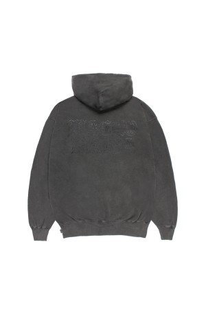 WASHED MIDDLE WEIGHT PULLOVER HOODED SWEAT SHIRT / PURPLE (26SS-WMC-SS05)