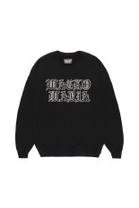 WASHED MIDDLE WEIGHT CREW NECK SWEAT SHIRT / BLACK (26SS-WMC-SS06)