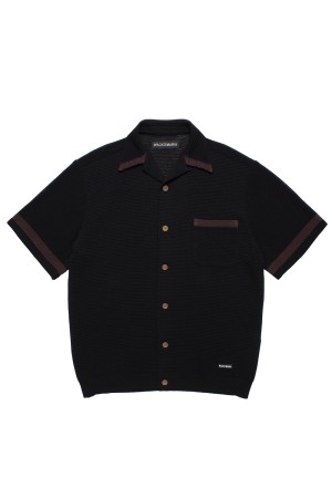 KNIT SHIRT ( TYPE-2 ) / BLACK (26SS-WMK-KN02)