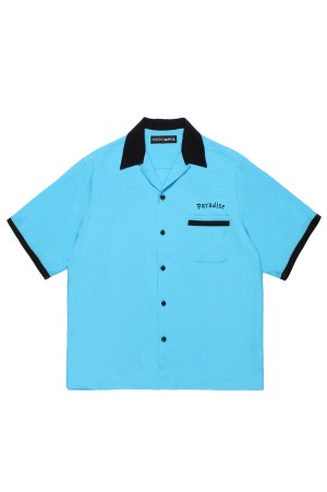 SWITCHING SHIRT S/S ( TYPE-2 ) / BLUE (26SS-WMS-OC08)