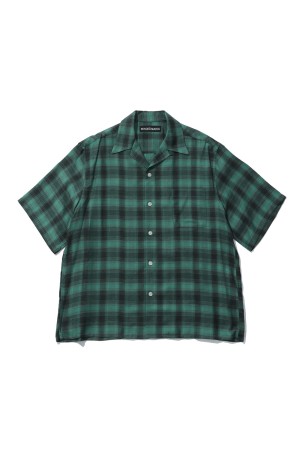 OMBRE CHECK OPEN COLLAR SHIRT S/S ( TYPE-3 ) / YELLOW (26SS-WMS-OC14)