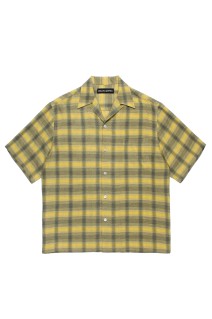 OMBRE CHECK OPEN COLLAR SHIRT S/S ( TYPE-3 ) / YELLOW (26SS-WMS-OC14)