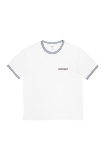 RINGER T-SHIRT / WHITE-PURPLE (26SS-WMT-RG01)
