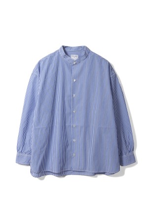 BANDCOLLAR SHIRT LONDON STRIPE - BABY BLUE (RN26SWBS93)